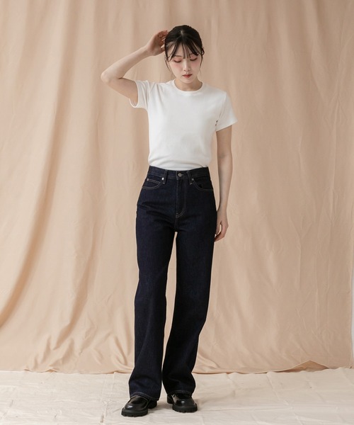 HEILIS（ヘイリス）の「コンパクトＴシャツカットソー/シンプル ノームコア ホワイト ブラック グレー カットソー 白T 韓国（Tシャツ/カットソー・レディース・ブラック/ホワイト/グレー・FREE）」の8枚目の写真