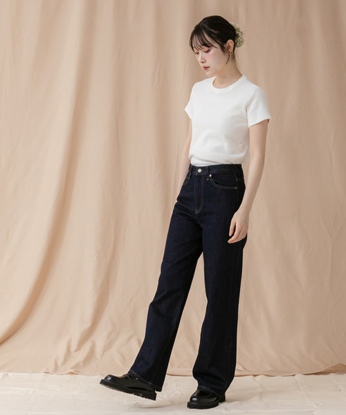HEILIS（ヘイリス）の「コンパクトＴシャツカットソー/シンプル ノームコア ホワイト ブラック グレー カットソー 白T 韓国（Tシャツ/カットソー・レディース・ブラック/ホワイト/グレー・FREE）」の9枚目の写真