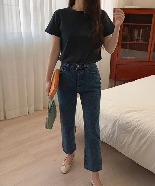 HEILIS（ヘイリス）の「コンパクトＴシャツカットソー/シンプル ノームコア ホワイト ブラック グレー カットソー 白T 韓国（Tシャツ/カットソー・レディース・ブラック/ホワイト/グレー・FREE）」の5枚目の写真