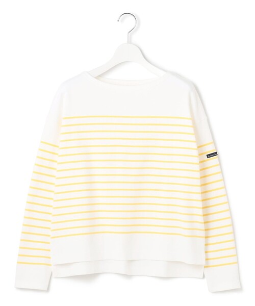 23区 L(ニジュウサンクオオキイサイズ)の「【洗える】Armor-lux スムース パネルボーダー カットソー(Tシャツ/カットソー・レディース・ベージュ系2/ライトイエロー系1/パイングリーン系1/レッド系1・44/46)」の20枚目の写真