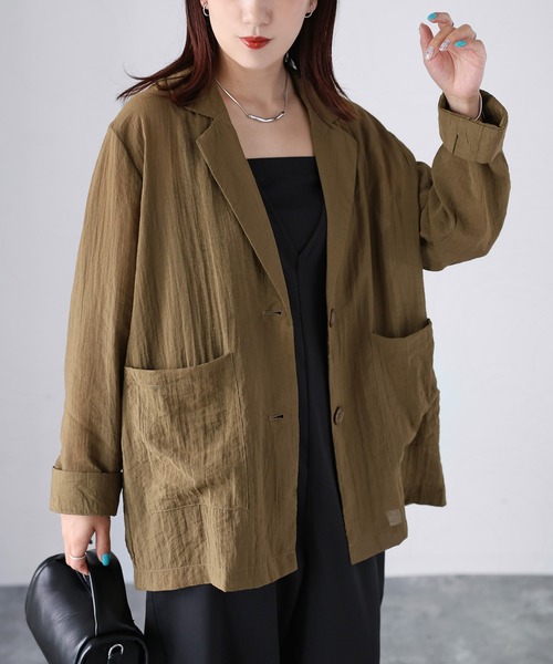 シアージャケット&シャツセット　seven_fairy セール】シアーシャツジャケット（テーラードジャケット