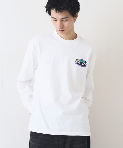 ragged mountain(ラギットマウンテン)の「【RAGGED MOUNTAIN/ラギットマウンテン】ワンポイントロゴプリントロンT(Tシャツ/カットソー・メンズ・グレイッシュブルー/ベージュ/ホワイト/ブラック・X-LARGE/LARGE/MEDIUM)」の8枚目の写真