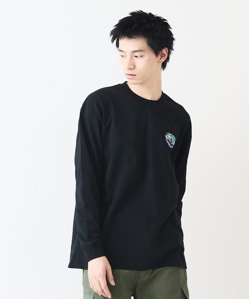 ragged mountain(ラギットマウンテン)の「【RAGGED MOUNTAIN/ラギットマウンテン】ワンポイントロゴプリントロンT(Tシャツ/カットソー・メンズ・グレイッシュブルー/ベージュ/ホワイト/ブラック・X-LARGE/LARGE/MEDIUM)」の14枚目の写真