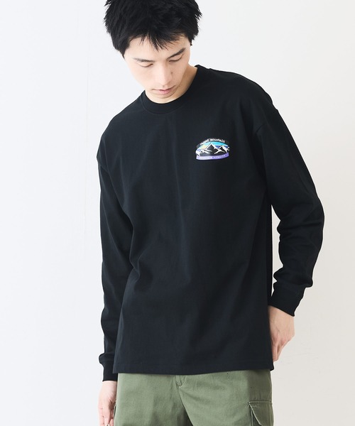 ragged mountain(ラギットマウンテン)の「【RAGGED MOUNTAIN/ラギットマウンテン】ワンポイントロゴプリントロンT(Tシャツ/カットソー・メンズ・グレイッシュブルー/ベージュ/ホワイト/ブラック・X-LARGE/LARGE/MEDIUM)」の15枚目の写真