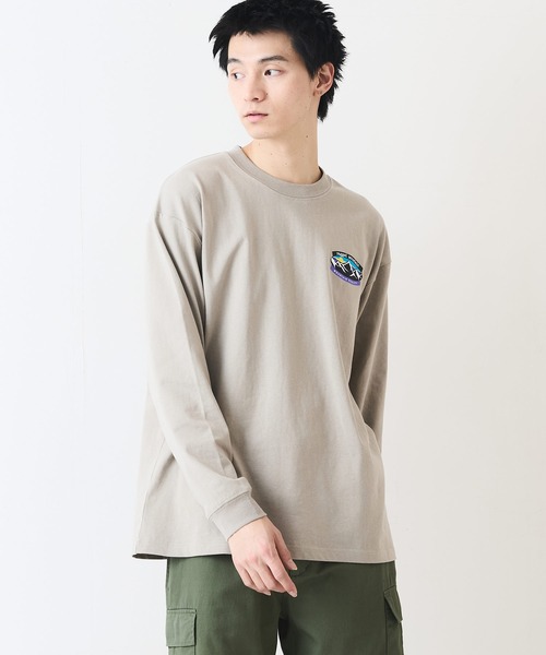 ragged mountain(ラギットマウンテン)の「【RAGGED MOUNTAIN/ラギットマウンテン】ワンポイントロゴプリントロンT(Tシャツ/カットソー・メンズ・グレイッシュブルー/ベージュ/ホワイト/ブラック・X-LARGE/LARGE/MEDIUM)」の18枚目の写真