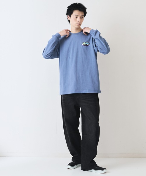 ragged mountain(ラギットマウンテン)の「【RAGGED MOUNTAIN/ラギットマウンテン】ワンポイントロゴプリントロンT(Tシャツ/カットソー・メンズ・グレイッシュブルー/ベージュ/ホワイト/ブラック・X-LARGE/LARGE/MEDIUM)」の21枚目の写真