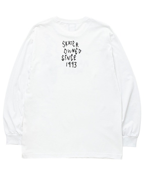 TOY　MACHINE（トイ　マシーン）の「TM PEACE LONG TEE（Tシャツ/カットソー・メンズ・ホワイト/サンドベージュ・M/L/XL）」の4枚目の写真