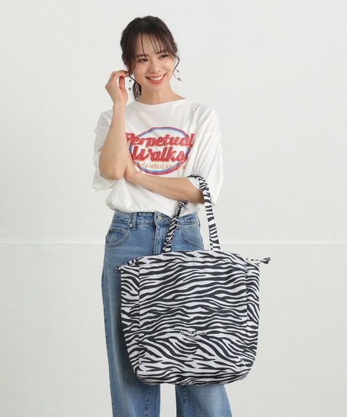リメイクデニム★ヒョウ柄MIXフリンジトートバッグ＋ショルダーセット デニムリメイクトートバッグ・レオパード柄・ダルメシアン柄