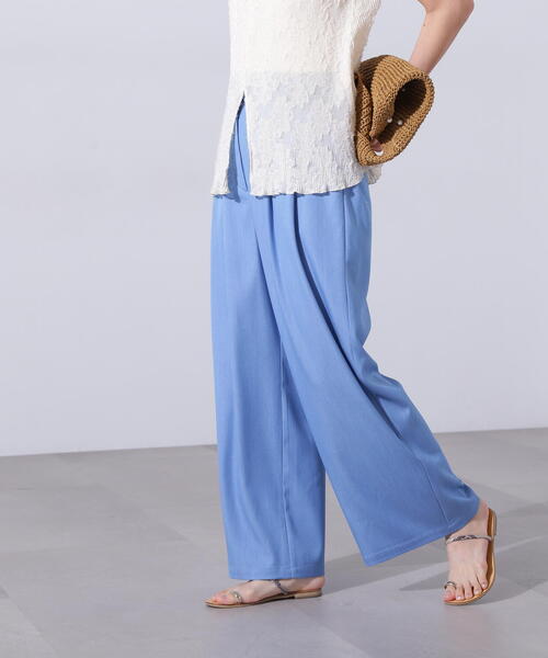 N.(N. Natural Beauty Basic)(エヌエヌナチュラルビューティーベーシック)の「【PS/低身長サイズ】デニムライクワイドタックパンツ(その他パンツ・レディース・ネイビー/ブルー・SMALL/MEDIUM/P/S)」の17枚目の写真