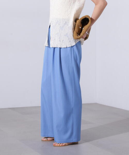 N.(N. Natural Beauty Basic)(エヌエヌナチュラルビューティーベーシック)の「【PS/低身長サイズ】デニムライクワイドタックパンツ(その他パンツ・レディース・ネイビー/ブルー・SMALL/MEDIUM/P/S)」の20枚目の写真