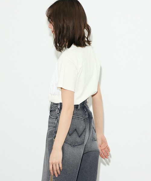 Wrangler（ラングラー）の「Wrangler/ラングラー フリンジTシャツ /カジュアルTシャツ/半袖Tシャツ/半袖トップス（Tシャツ/カットソー・レディース・ホワイト/ブラック・LARGE/SMALL）」の11枚目の写真