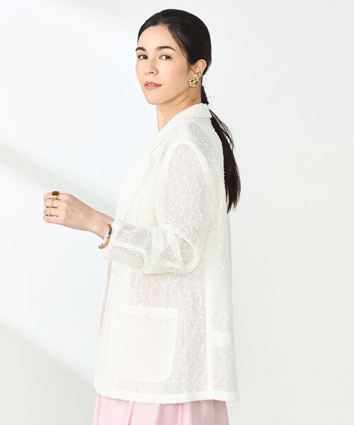 NOLLEY’S Sophi（ノーリーズソフィ）の「フラッグカラミテーラードジャケット（テーラードジャケット・レディース・ブラック/ホワイト・36/38）」の8枚目の写真