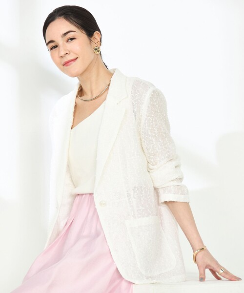 NOLLEY’S Sophi（ノーリーズソフィ）の「フラッグカラミテーラードジャケット（テーラードジャケット・レディース・ブラック/ホワイト・36/38）」の13枚目の写真