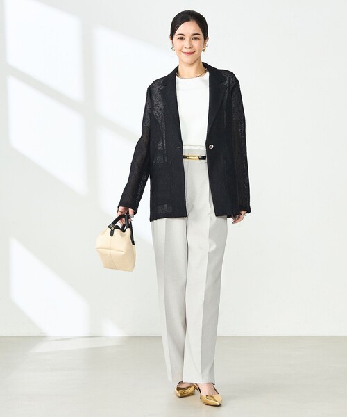 NOLLEY’S Sophi（ノーリーズソフィ）の「フラッグカラミテーラードジャケット（テーラードジャケット・レディース・ブラック/ホワイト・36/38）」の14枚目の写真