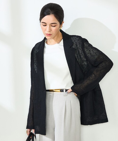 NOLLEY’S Sophi（ノーリーズソフィ）の「フラッグカラミテーラードジャケット（テーラードジャケット・レディース・ブラック/ホワイト・36/38）」の18枚目の写真