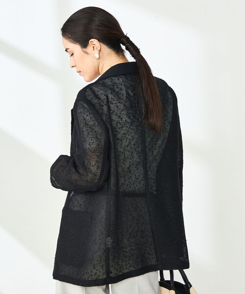 NOLLEY’S Sophi（ノーリーズソフィ）の「フラッグカラミテーラードジャケット（テーラードジャケット・レディース・ブラック/ホワイト・36/38）」の20枚目の写真