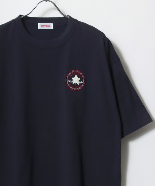 CONVERSE（コンバース）の「CONVERSE/コンバース COOL MAX 吸水速乾 ワンポイント サガラ刺繍 半袖Tシャツ レディース メンズ（Tシャツ/カットソー・メンズ・オートミール/ベージュ/ネイビー/ブルー系その他/ホワイト/ホワイト系その他/ベージュ系その他/ピンク/ブラック系その他/ブルー/ブラック/ブルーグリーン・M/L/LL）」の10枚目の写真