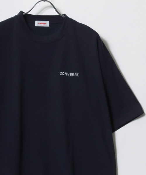 CONVERSE（コンバース）の「CONVERSE/コンバース COOL MAX 吸水速乾 ワンポイント サガラ刺繍 半袖Tシャツ レディース メンズ（Tシャツ/カットソー・メンズ・オートミール/ベージュ/ネイビー/ブルー系その他/ホワイト/ホワイト系その他/ベージュ系その他/ピンク/ブラック系その他/ブルー/ブラック/ブルーグリーン・M/L/LL）」の8枚目の写真