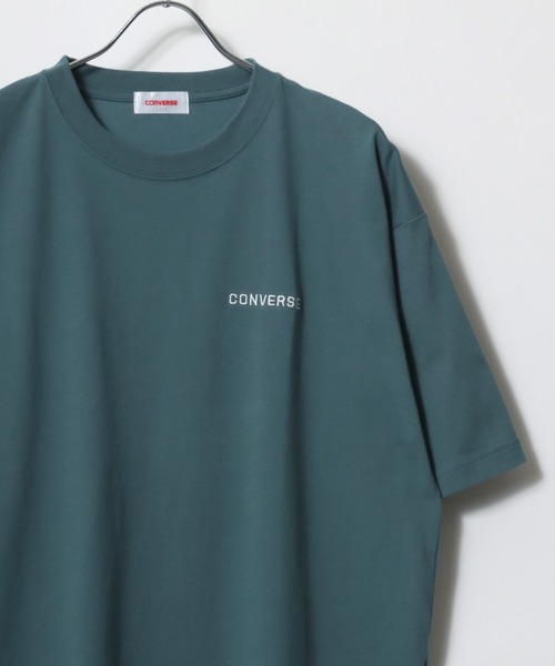 CONVERSE（コンバース）の「CONVERSE/コンバース COOL MAX 吸水速乾 ワンポイント サガラ刺繍 半袖Tシャツ レディース メンズ（Tシャツ/カットソー・メンズ・オートミール/ベージュ/ネイビー/ブルー系その他/ホワイト/ホワイト系その他/ベージュ系その他/ピンク/ブラック系その他/ブルー/ブラック/ブルーグリーン・M/L/LL）」の11枚目の写真