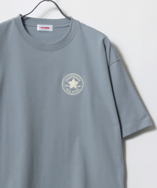 CONVERSE（コンバース）の「CONVERSE/コンバース COOL MAX 吸水速乾 ワンポイント サガラ刺繍 半袖Tシャツ レディース メンズ（Tシャツ/カットソー・メンズ・オートミール/ベージュ/ネイビー/ブルー系その他/ホワイト/ホワイト系その他/ベージュ系その他/ピンク/ブラック系その他/ブルー/ブラック/ブルーグリーン・M/L/LL）」の9枚目の写真