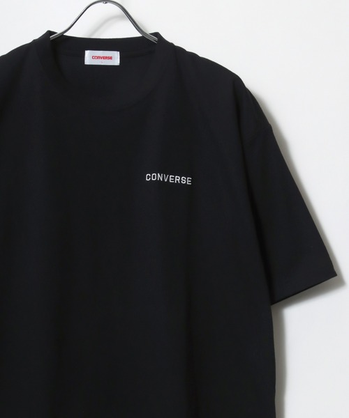 CONVERSE（コンバース）の「CONVERSE/コンバース COOL MAX 吸水速乾 ワンポイント サガラ刺繍 半袖Tシャツ レディース メンズ（Tシャツ/カットソー・メンズ・オートミール/ベージュ/ネイビー/ブルー系その他/ホワイト/ホワイト系その他/ベージュ系その他/ピンク/ブラック系その他/ブルー/ブラック/ブルーグリーン・M/L/LL）」の3枚目の写真