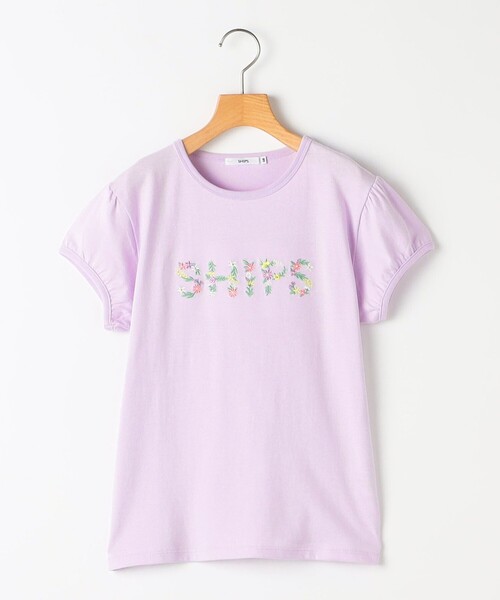 SHIPS(シップス)の「SHIPS KIDS:140~150cm / ガーリー 刺繍 ロゴ Tシャツ(Tシャツ/カットソー・キッズ・オフホワイト/オレンジ/ラベンダー・140/150)」の1枚目の写真
