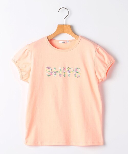 SHIPS(シップス)の「SHIPS KIDS:140~150cm / ガーリー 刺繍 ロゴ Tシャツ(Tシャツ/カットソー・キッズ・オフホワイト/オレンジ/ラベンダー・140/150)」の3枚目の写真