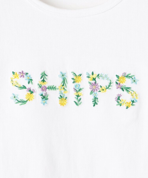 SHIPS(シップス)の「SHIPS KIDS:140~150cm / ガーリー 刺繍 ロゴ Tシャツ(Tシャツ/カットソー・キッズ・オフホワイト/オレンジ/ラベンダー・140/150)」の8枚目の写真