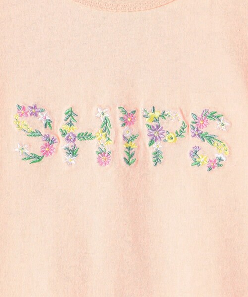 SHIPS(シップス)の「SHIPS KIDS:140~150cm / ガーリー 刺繍 ロゴ Tシャツ(Tシャツ/カットソー・キッズ・オフホワイト/オレンジ/ラベンダー・140/150)」の9枚目の写真