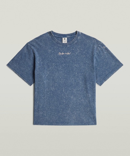 G-STAR(ジースター)の「WASHED G-SCRIPT T-SHIRT/ヴィンテージライクブランドロゴTシャツ(Tシャツ/カットソー・レディース・ブラック系その他/ブルー系その他・SMALL/MEDIUM/X-SMALL)」の12枚目の写真