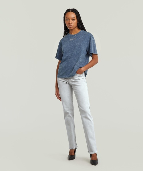 G-STAR(ジースター)の「WASHED G-SCRIPT T-SHIRT/ヴィンテージライクブランドロゴTシャツ(Tシャツ/カットソー・レディース・ブラック系その他/ブルー系その他・SMALL/MEDIUM/X-SMALL)」の10枚目の写真