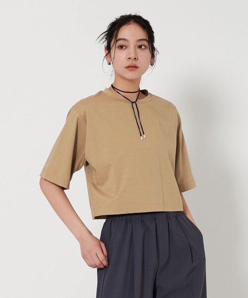 セール】コットンポリエステル クロップド Tシャツ（Tシャツ