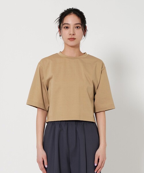 BEAUTY&YOUTH UNITED ARROWS（ビューティーアンドユースユナイテッドアローズ）の「コットンポリエステル クロップド Tシャツ（Tシャツ/カットソー・レディース・オフホワイト/ベージュ/オリーブ・FREE）」の13枚目の写真