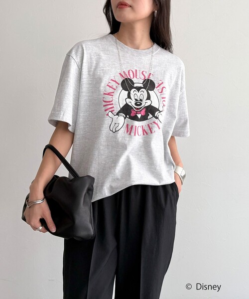 fredy emue（フレディエミュ）の「【GOOD ROCK SPEED/グッドロックスピード】Disney Mickey 半袖Tシャツ（Tシャツ/カットソー・レディース・オフホワイト/チャコールグレー/ライトグレー・38）」の8枚目の写真