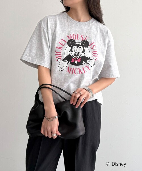 fredy emue（フレディエミュ）の「【GOOD ROCK SPEED/グッドロックスピード】Disney Mickey 半袖Tシャツ（Tシャツ/カットソー・レディース・オフホワイト/チャコールグレー/ライトグレー・38）」の9枚目の写真
