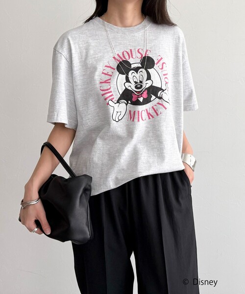 fredy emue（フレディエミュ）の「【GOOD ROCK SPEED/グッドロックスピード】Disney Mickey 半袖Tシャツ（Tシャツ/カットソー・レディース・オフホワイト/チャコールグレー/ライトグレー・38）」の10枚目の写真