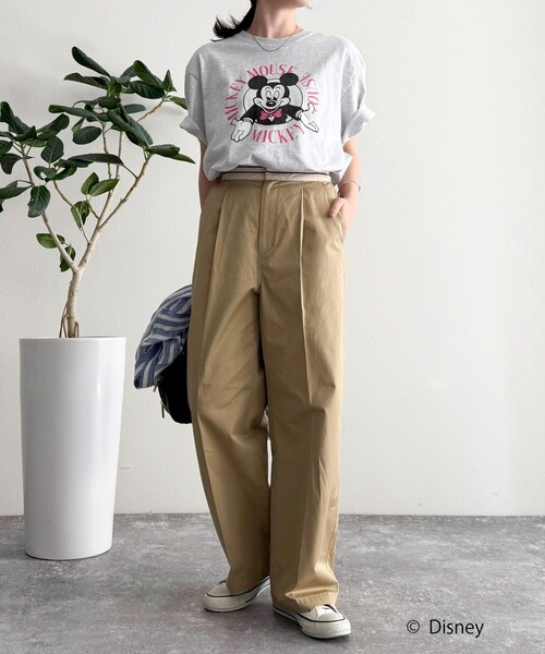 fredy emue（フレディエミュ）の「【GOOD ROCK SPEED/グッドロックスピード】Disney Mickey 半袖Tシャツ（Tシャツ/カットソー・レディース・オフホワイト/チャコールグレー/ライトグレー・38）」の16枚目の写真