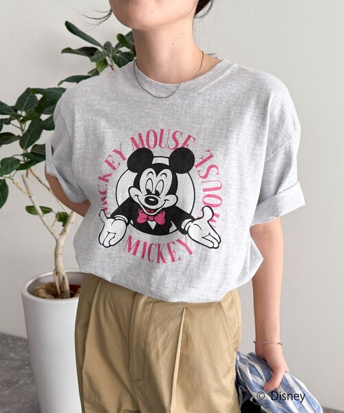 fredy emue（フレディエミュ）の「【GOOD ROCK SPEED/グッドロックスピード】Disney Mickey 半袖Tシャツ（Tシャツ/カットソー・レディース・オフホワイト/チャコールグレー/ライトグレー・38）」の21枚目の写真
