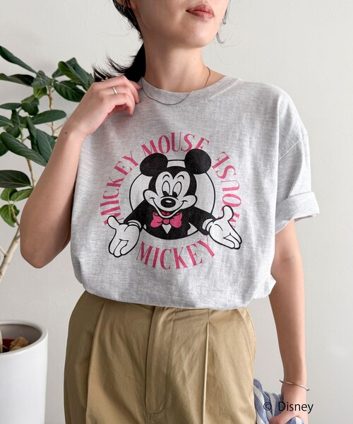 fredy emue（フレディエミュ）の「【GOOD ROCK SPEED/グッドロックスピード】Disney Mickey 半袖Tシャツ（Tシャツ/カットソー・レディース・オフホワイト/チャコールグレー/ライトグレー・38）」の22枚目の写真