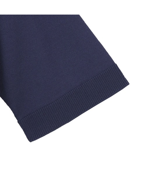 TOKYO SHIRTS(トウキョウシャツ)の「前身タックボーダー クルーネックプルオーバーニット 五分袖 レディース(ニット/セーター・レディース・パープル/ブルーグリーン・L/LL/M)」の6枚目の写真