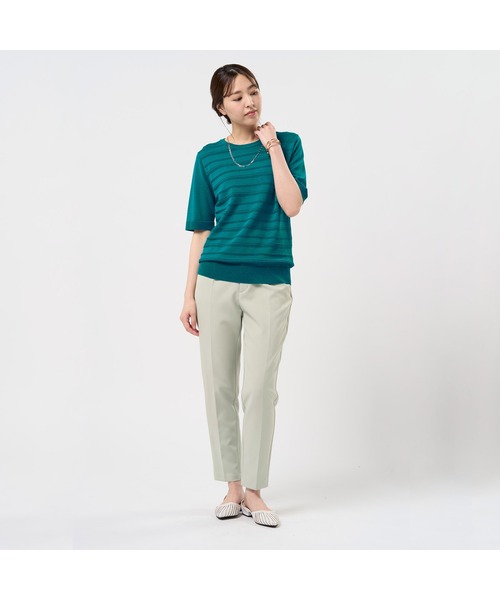 SHE Tokyo(シートーキョー) 長袖セーター サイズF レディース - ブルーグリーン クルーネック シートーキョーの中古通販 | ブランディア