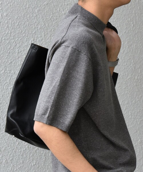 SHIPS any:〈接触冷感〉ハイゲージリネン ミックス サマーニット