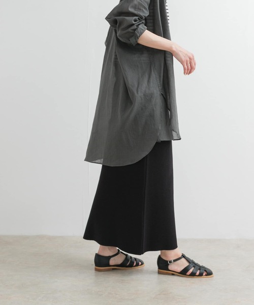 URBAN RESEARCH DOORS（アーバンリサーチドアーズ）の「リネン混ニットストレートスカート（スカート・レディース・ブラック/チャコールグレー・MEDIUM）」の11枚目の写真