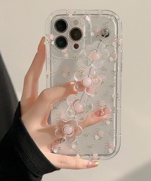 c.u.l（シーユーエル）の「ハンドストラップ付き クリア小花柄 iPhoneカバー アイフォンケース ipc741（スマホケース/カバー）」