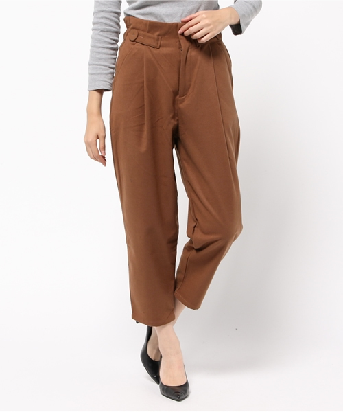 mystic（ミスティック）の「【mystic】タックテーパードパンツ（その他パンツ・レディース・チャコールグレー/キャメル/ブラック・ﾌﾘ-）」の3枚目の写真