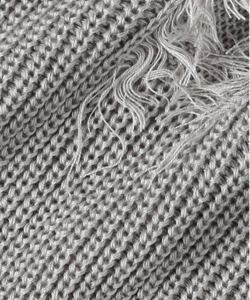 HONEYSUCKLE ROSE(ハニーサックルローズ)の「【HONEYSUCKLE ROSE】フリンジニットベスト(ベスト・レディース・オフホワイト/ブラック/ライトグレー・L/M)」の4枚目の写真