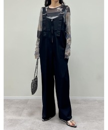 オールインワン・サロペット（ブラック/黒色系・ナイロン