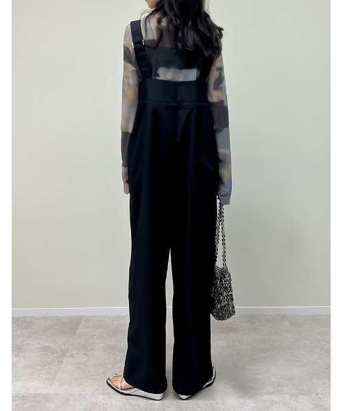 ナイロンウエストドロストサロペット（つなぎ/オールインワン）｜Re