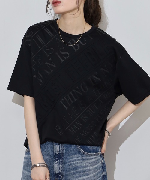FUNALIVE(ファンアライブ)の「WALK&WIND エンボスラバーロゴ 半袖Tシャツ(Tシャツ/カットソー・メンズ・ホワイト系1/ブラック系4/ブラック系2/ホワイト系3/ホワイト系2/ブラック系1/ブラック系3/ホワイト系4・M/L/LL)」の5枚目の写真