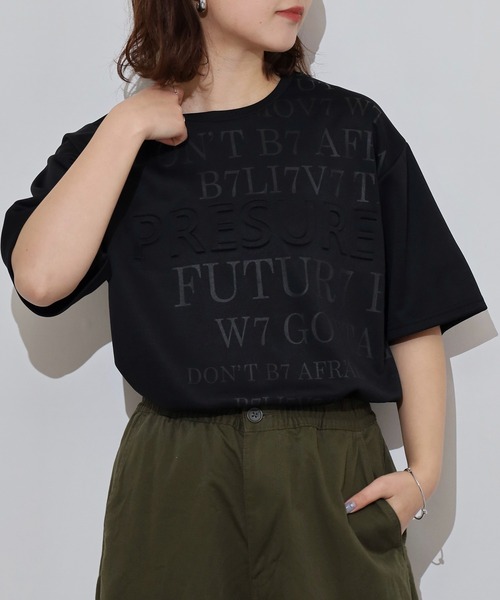 FUNALIVE(ファンアライブ)の「WALK&WIND エンボスラバーロゴ 半袖Tシャツ(Tシャツ/カットソー・メンズ・ホワイト系1/ブラック系4/ブラック系2/ホワイト系3/ホワイト系2/ブラック系1/ブラック系3/ホワイト系4・M/L/LL)」の8枚目の写真